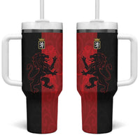 Italy Aosta Valley Tumbler With Handle Emblem With Flag Style - Wonder Print Shop