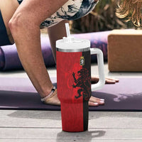 Italy Aosta Valley Tumbler With Handle Emblem With Flag Style - Wonder Print Shop