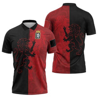 Italy Aosta Valley Zipper Polo Shirt Emblem With Flag Style LT19