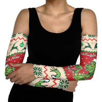 Poland Dinosaur Christmas Arm Sleeves Polish Smok Wawelski Wesołych Swiat - Wonder Print Shop