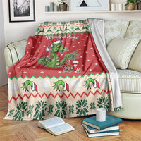 Poland Dinosaur Christmas Blanket Polish Smok Wawelski Wesołych Swiat - Wonder Print Shop