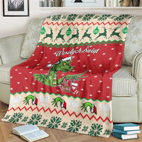 Poland Dinosaur Christmas Blanket Polish Smok Wawelski Wesołych Swiat - Wonder Print Shop
