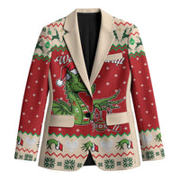 Poland Dinosaur Christmas Blazer Polish Smok Wawelski Wesołych Swiat - Wonder Print Shop