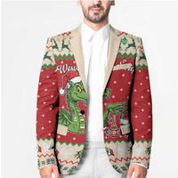 Poland Dinosaur Christmas Blazer Polish Smok Wawelski Wesołych Swiat - Wonder Print Shop