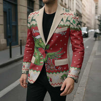 Poland Dinosaur Christmas Blazer Polish Smok Wawelski Wesołych Swiat - Wonder Print Shop