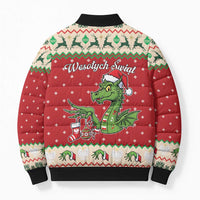 Poland Dinosaur Christmas Bomber Puffer Jacket Polish Smok Wawelski Wesołych Swiat - Wonder Print Shop