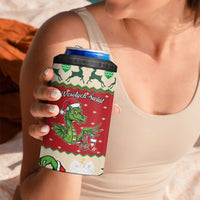 Poland Dinosaur Christmas 4 in 1 Can Cooler Tumbler Polish Smok Wawelski Wesołych Swiat - Wonder Print Shop