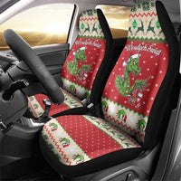 Poland Dinosaur Christmas Car Seat Cover Polish Smok Wawelski Wesołych Swiat - Wonder Print Shop
