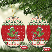 Poland Dinosaur Christmas Ceramic Ornament Polish Smok Wawelski Wesołych Swiat - Wonder Print Shop