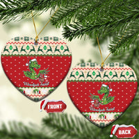 Poland Dinosaur Christmas Ceramic Ornament Polish Smok Wawelski Wesołych Swiat - Wonder Print Shop