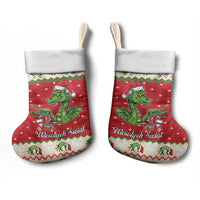 Poland Dinosaur Christmas Stocking Polish Smok Wawelski Wesołych Swiat - Wonder Print Shop