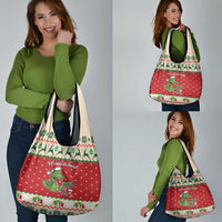 Poland Dinosaur Christmas Grocery Bag Polish Smok Wawelski Wesołych Swiat - Wonder Print Shop