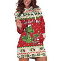 Poland Dinosaur Christmas Hoodie Dress Polish Smok Wawelski Wesołych Swiat - Wonder Print Shop