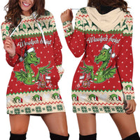 Poland Dinosaur Christmas Hoodie Dress Polish Smok Wawelski Wesołych Swiat - Wonder Print Shop