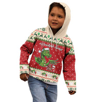 Poland Dinosaur Christmas Kid Hoodie Polish Smok Wawelski Wesołych Swiat - Wonder Print Shop