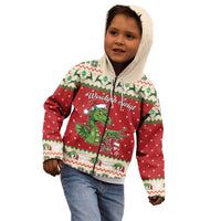 Poland Dinosaur Christmas Kid Hoodie Polish Smok Wawelski Wesołych Swiat - Wonder Print Shop