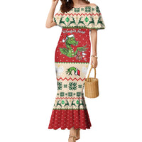 Poland Dinosaur Christmas Mermaid Dress Polish Smok Wawelski Wesołych Swiat - Wonder Print Shop