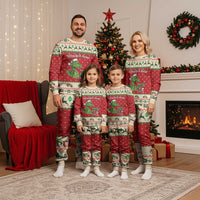 Poland Dinosaur Christmas Pajama Set Polish Smok Wawelski Wesołych Swiat - Wonder Print Shop