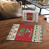 Poland Dinosaur Christmas Puzzle Polish Smok Wawelski Wesołych Swiat - Wonder Print Shop