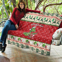 Poland Dinosaur Christmas Quilt Polish Smok Wawelski Wesołych Swiat - Wonder Print Shop