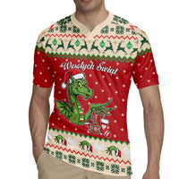 Poland Dinosaur Christmas Rugby Jersey Polish Smok Wawelski Wesołych Swiat - Wonder Print Shop