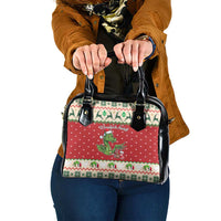 Poland Dinosaur Christmas Shoulder Handbag Polish Smok Wawelski Wesołych Swiat - Wonder Print Shop