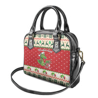 Poland Dinosaur Christmas Shoulder Handbag Polish Smok Wawelski Wesołych Swiat - Wonder Print Shop