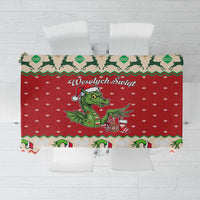 Poland Dinosaur Christmas Tablecloth Polish Smok Wawelski Wesołych Swiat - Wonder Print Shop