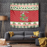 Poland Dinosaur Christmas Tapestry Polish Smok Wawelski Wesołych Swiat - Wonder Print Shop