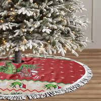 Poland Dinosaur Christmas Tree Skirt Polish Smok Wawelski Wesołych Swiat - Wonder Print Shop