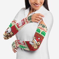 Poland Christmas Arm Sleeves Pierogi Mascot Santa Claus Wesołych Swiat - Wonder Print Shop