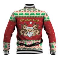 Poland Christmas Baseball Jacket Pierogi Mascot Santa Claus Wesołych Swiat - Wonder Print Shop