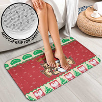 Poland Christmas Bathroom Set Pierogi Mascot Santa Claus Wesołych Swiat - Wonder Print Shop