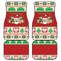 Poland Christmas Car Mats Pierogi Mascot Santa Claus Wesołych Swiat - Wonder Print Shop