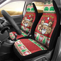 Poland Christmas Car Seat Cover Pierogi Mascot Santa Claus Wesołych Swiat - Wonder Print Shop