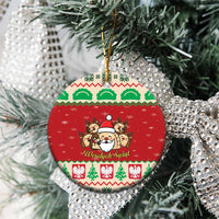 Poland Christmas Ceramic Ornament Pierogi Mascot Santa Claus Wesołych Swiat - Wonder Print Shop