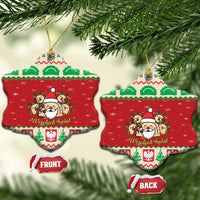 Poland Christmas Ceramic Ornament Pierogi Mascot Santa Claus Wesołych Swiat - Wonder Print Shop