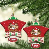 Poland Christmas Ceramic Ornament Pierogi Mascot Santa Claus Wesołych Swiat - Wonder Print Shop
