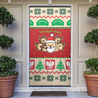 Poland Christmas Door Cover Pierogi Mascot Santa Claus Wesołych Swiat - Wonder Print Shop