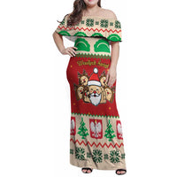 Poland Christmas Family Matching Off Shoulder Maxi Dress and Hawaiian Shirt Pierogi Mascot Santa Claus Wesołych Swiat - Wonder Print Shop