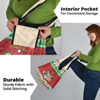 Poland Christmas Grocery Bag Pierogi Mascot Santa Claus Wesołych Swiat - Wonder Print Shop