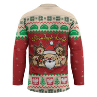 Poland Christmas Hockey Jersey Pierogi Mascot Santa Claus Wesołych Swiat - Wonder Print Shop