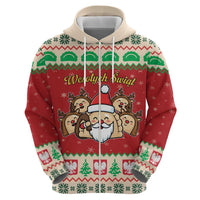 Poland Christmas Hoodie Pierogi Mascot Santa Claus Wesołych Swiat - Wonder Print Shop