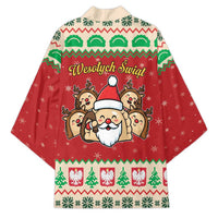 Poland Christmas Kimono Pierogi Mascot Santa Claus Wesołych Swiat - Wonder Print Shop