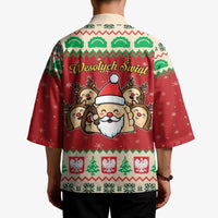 Poland Christmas Kimono Pierogi Mascot Santa Claus Wesołych Swiat - Wonder Print Shop