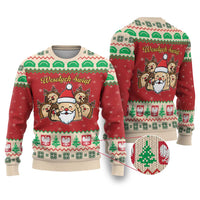 Poland Christmas Ugly Christmas Sweater Pierogi Mascot Santa Claus Wesołych Swiat - Wonder Print Shop