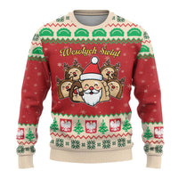 Poland Christmas Ugly Christmas Sweater Pierogi Mascot Santa Claus Wesołych Swiat - Wonder Print Shop