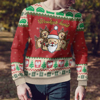 Poland Christmas Ugly Christmas Sweater Pierogi Mascot Santa Claus Wesołych Swiat - Wonder Print Shop