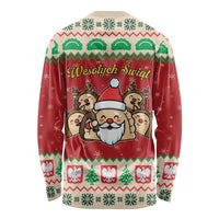 Poland Christmas Long Sleeve Shirt Pierogi Mascot Santa Claus Wesołych Swiat - Wonder Print Shop