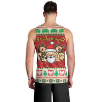 Poland Christmas Men Tank Top Pierogi Mascot Santa Claus Wesołych Swiat - Wonder Print Shop